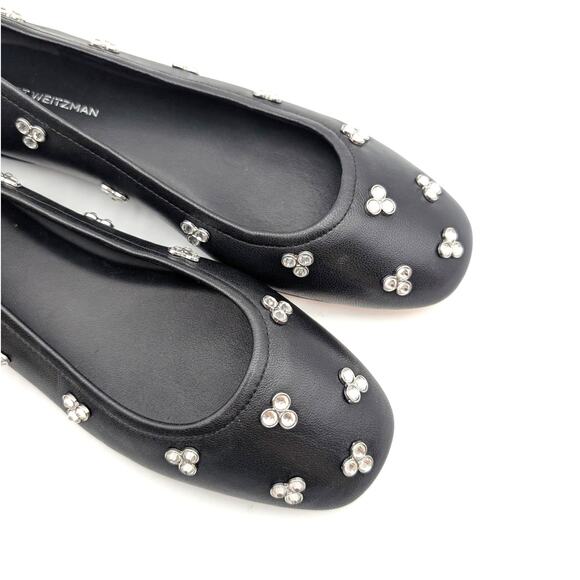 Stuart Weitzman Tammy Leather Ballet Flats Women's Black Size US7.5 EU38 - Picture 11 of 12